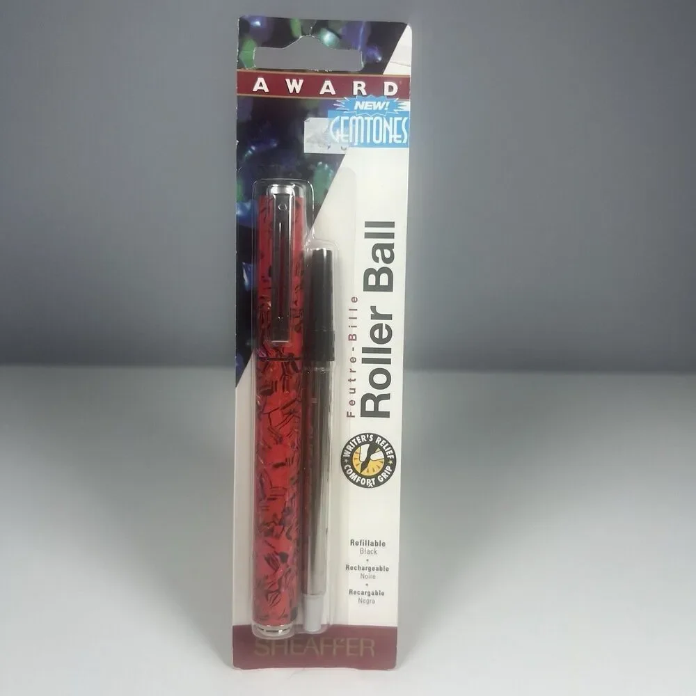 Sheaffer Vintage Award GEMTONES Red Marble Rollerball Pen New USA